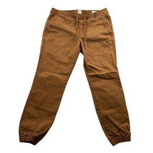 Gap Mens Essential Joggers Pants Medium Drawstring Pull On Casual Brown Travel